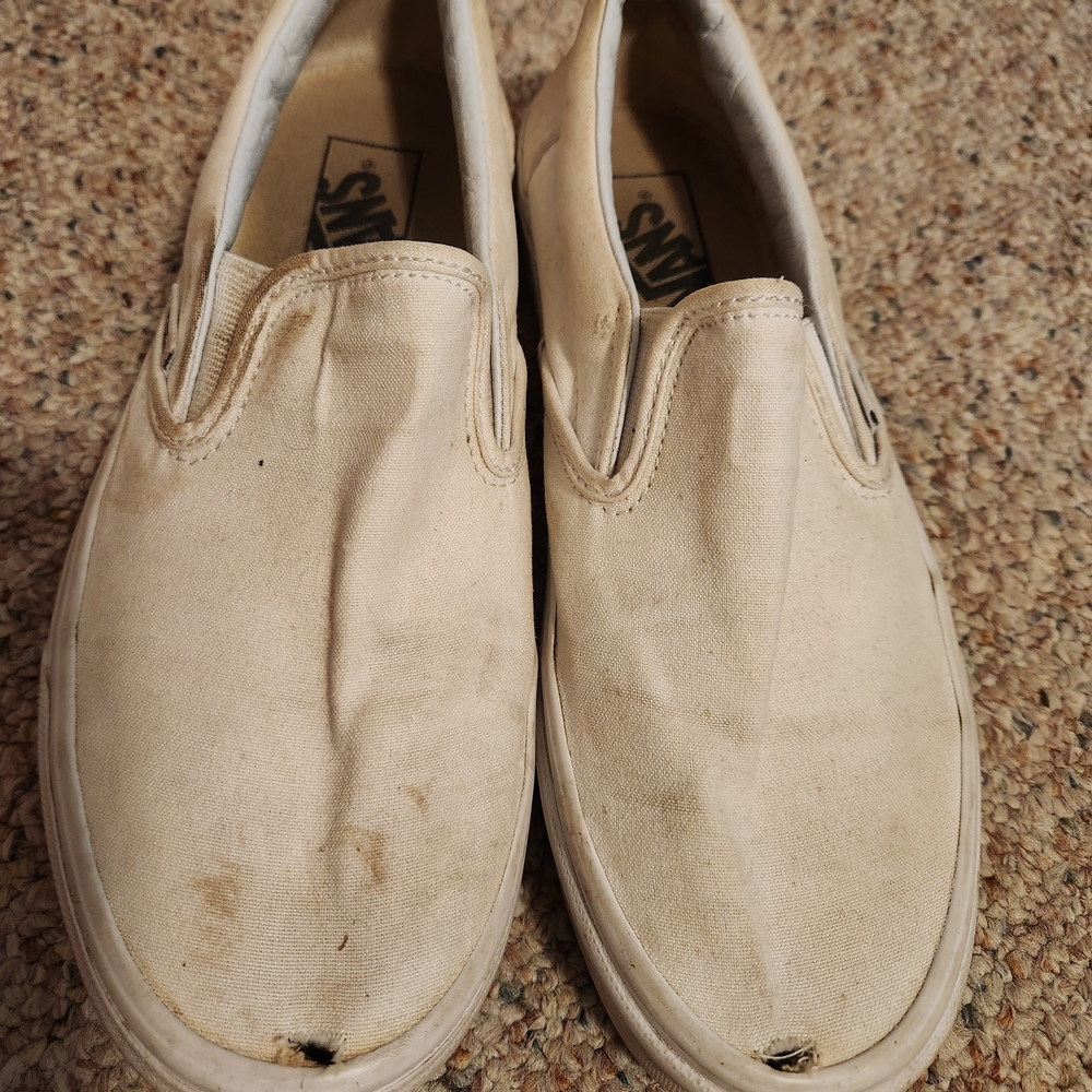 Vans Women's Beige Slip-On Sneakers